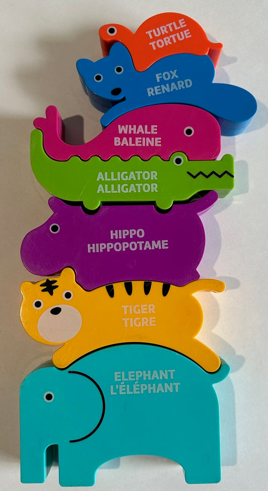 Unknown Brand, Colourful Stacking Animal Puzzle Toy