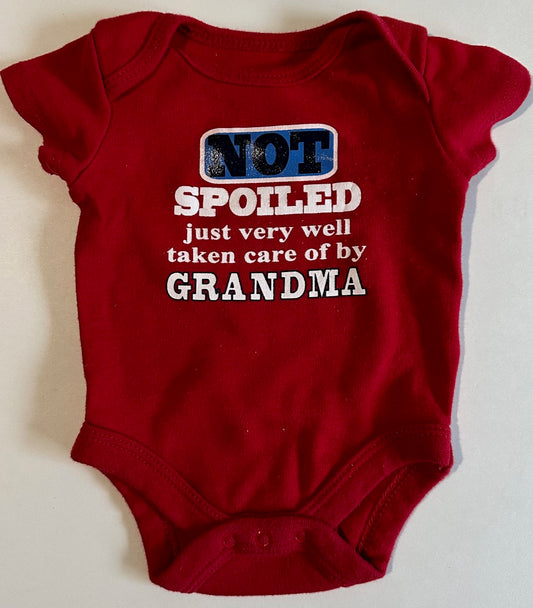 Unknown Brand, Red "Not Spoiled" Onesie - Newborn