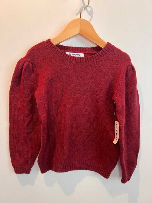OLD NAVY NEW BURGUNDY KNIT SWEATER 4T