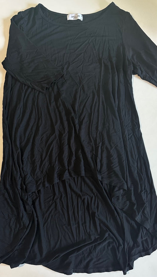 *Adult* Carly Jean, Long Black Top - Size Medium