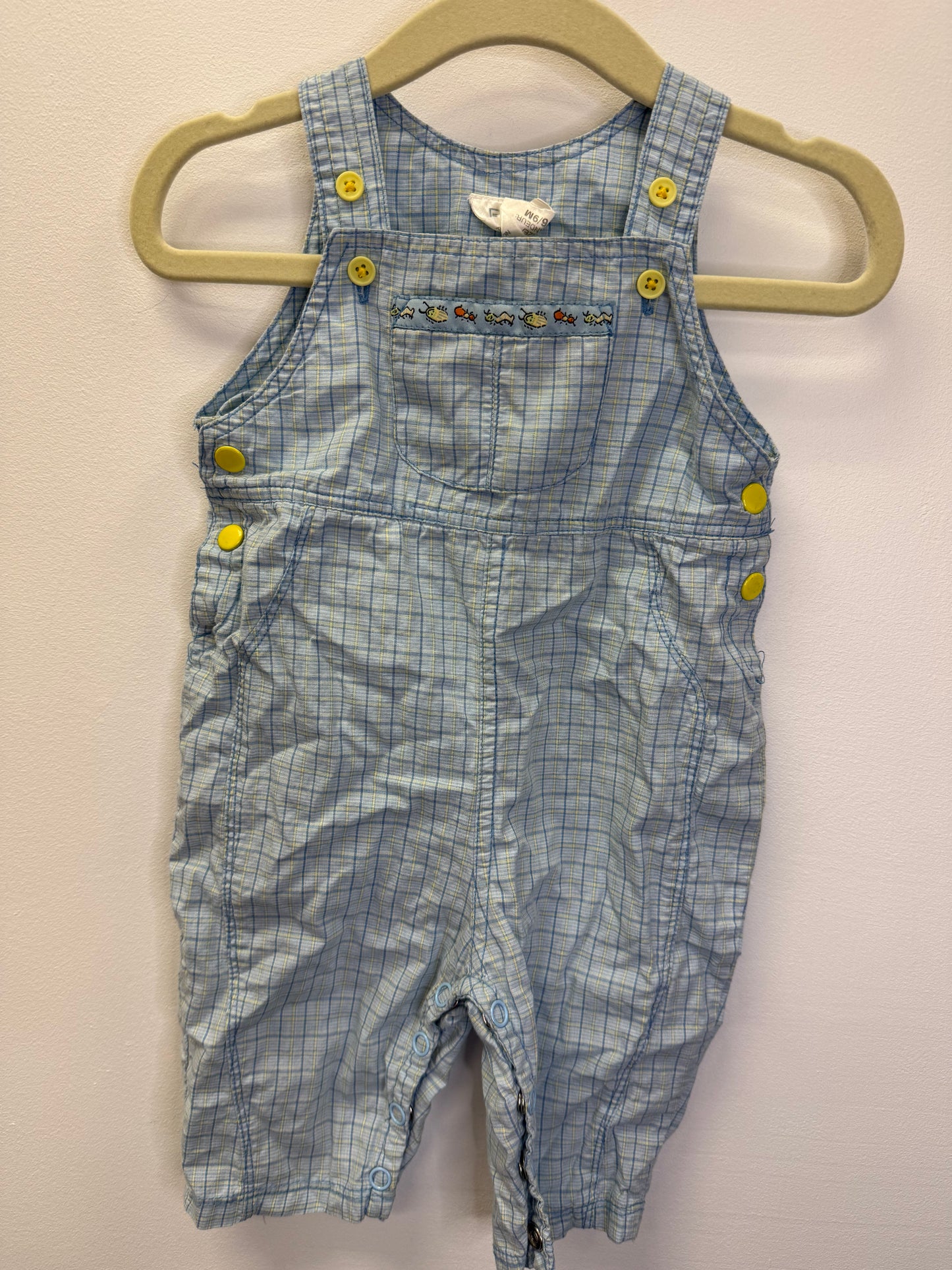 HUGGY BEAR BUG OVERALLS SIZE 6-9M
