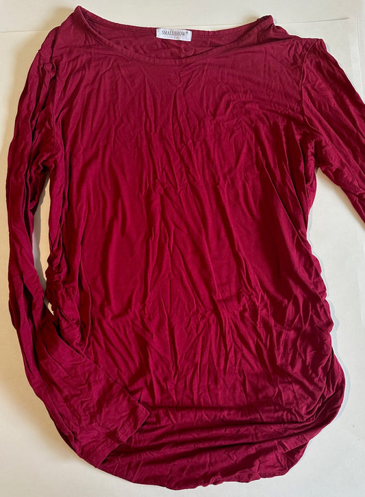 Smallshow, Dark Red Maternity Shirt - Size Large