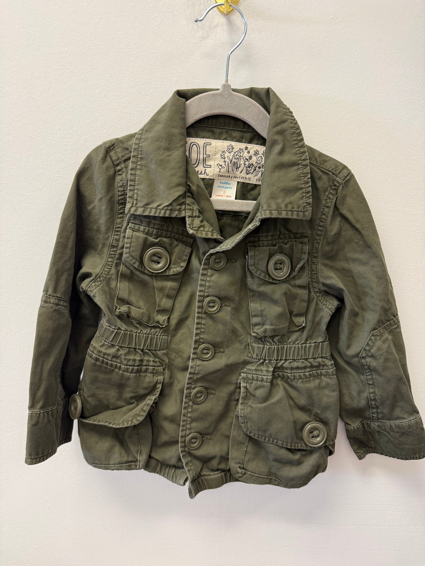 JOE FRESH ARMY GREEN COAT SIZE 2T