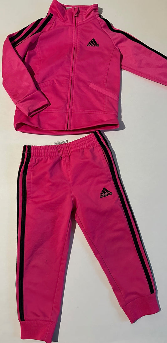 *Play* Adidas, Pink Zip-Up and Pants Set - Size 2T