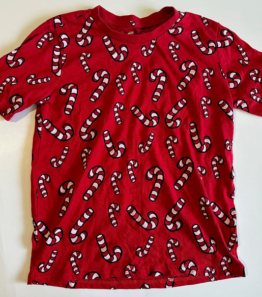 ADTN, Red Candy Canes T-Shirt - Size Medium (10/12)