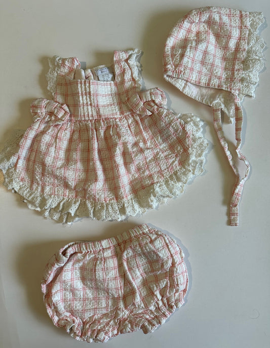 Tahari, Ivory and Pink 3-Piece Set - 3-6 Months