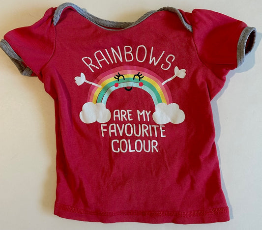 George, Pink "Rainbows are my Favourite Colour" T-Shirt - 12-18 Months