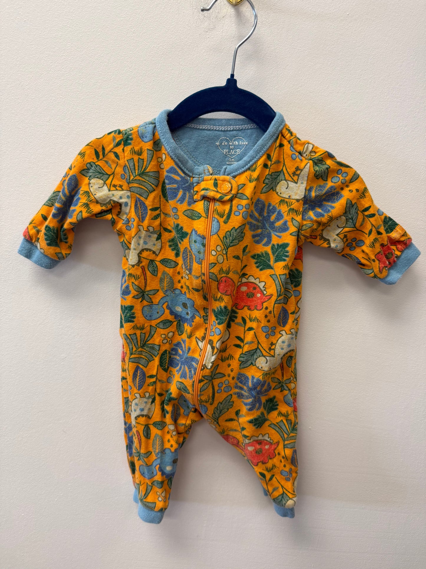 CHILDRENS PLACE DINO SLEEPER SIZE 3M