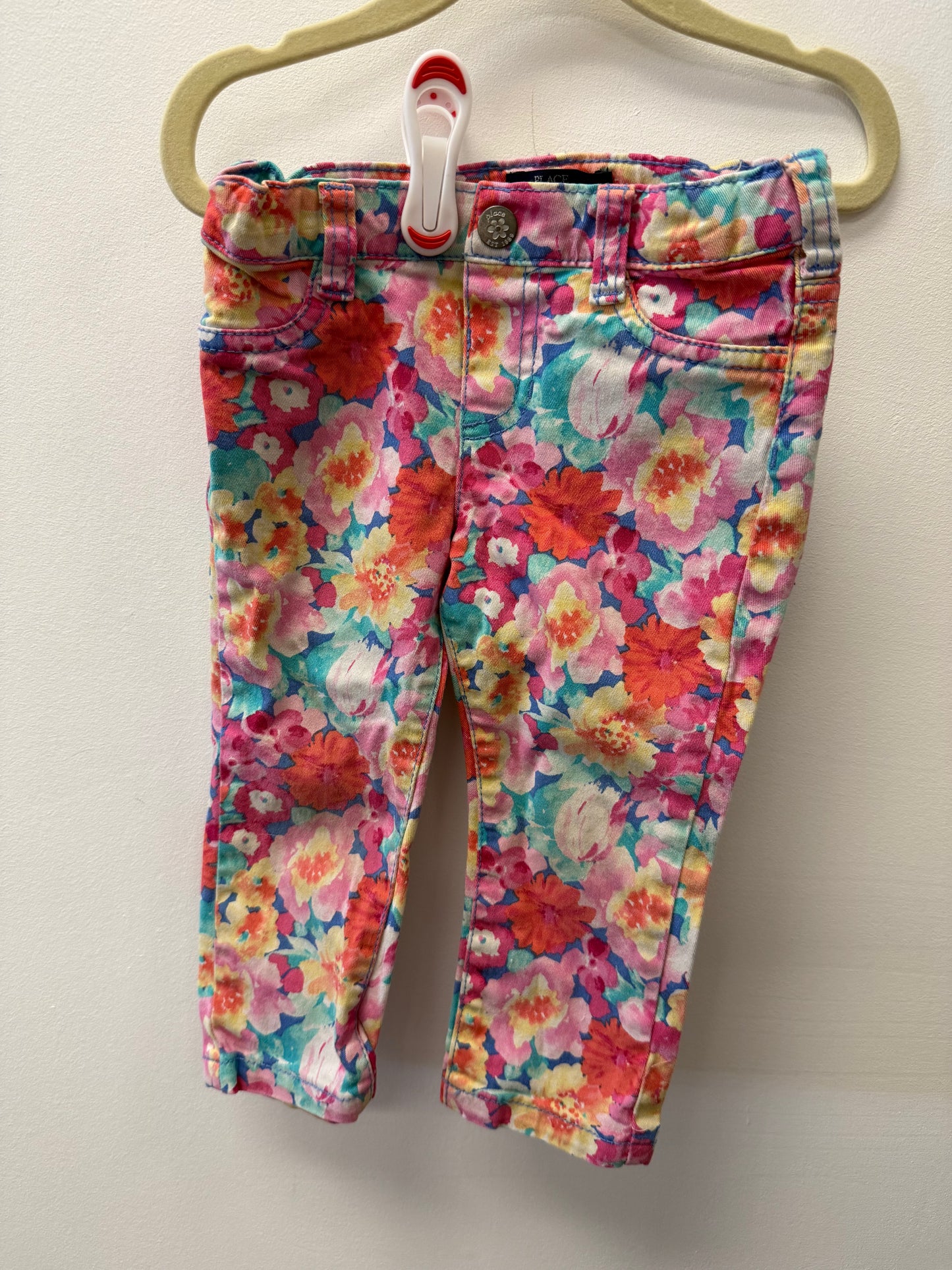 CHILDRENS PLACE FLORAL JEGGINGS SIZE 18-24M