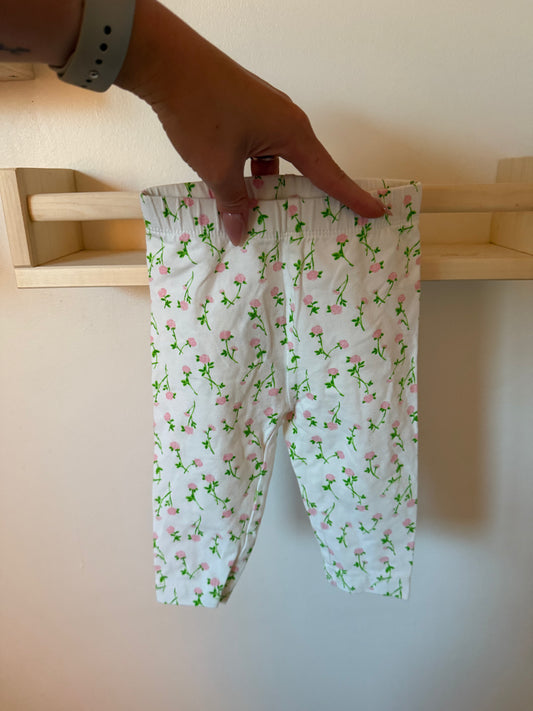 JOE FRESH FLORAL LEGGINGS 3-6M