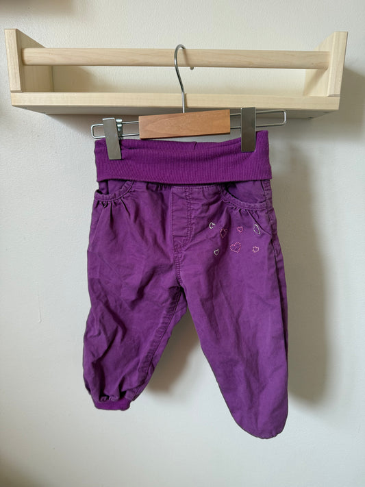 H&M PURPLE PANTS 9-12M