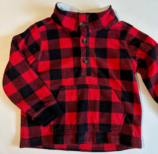 *Play* Carter's, Fleece Black and Red Pullover - Size 3T