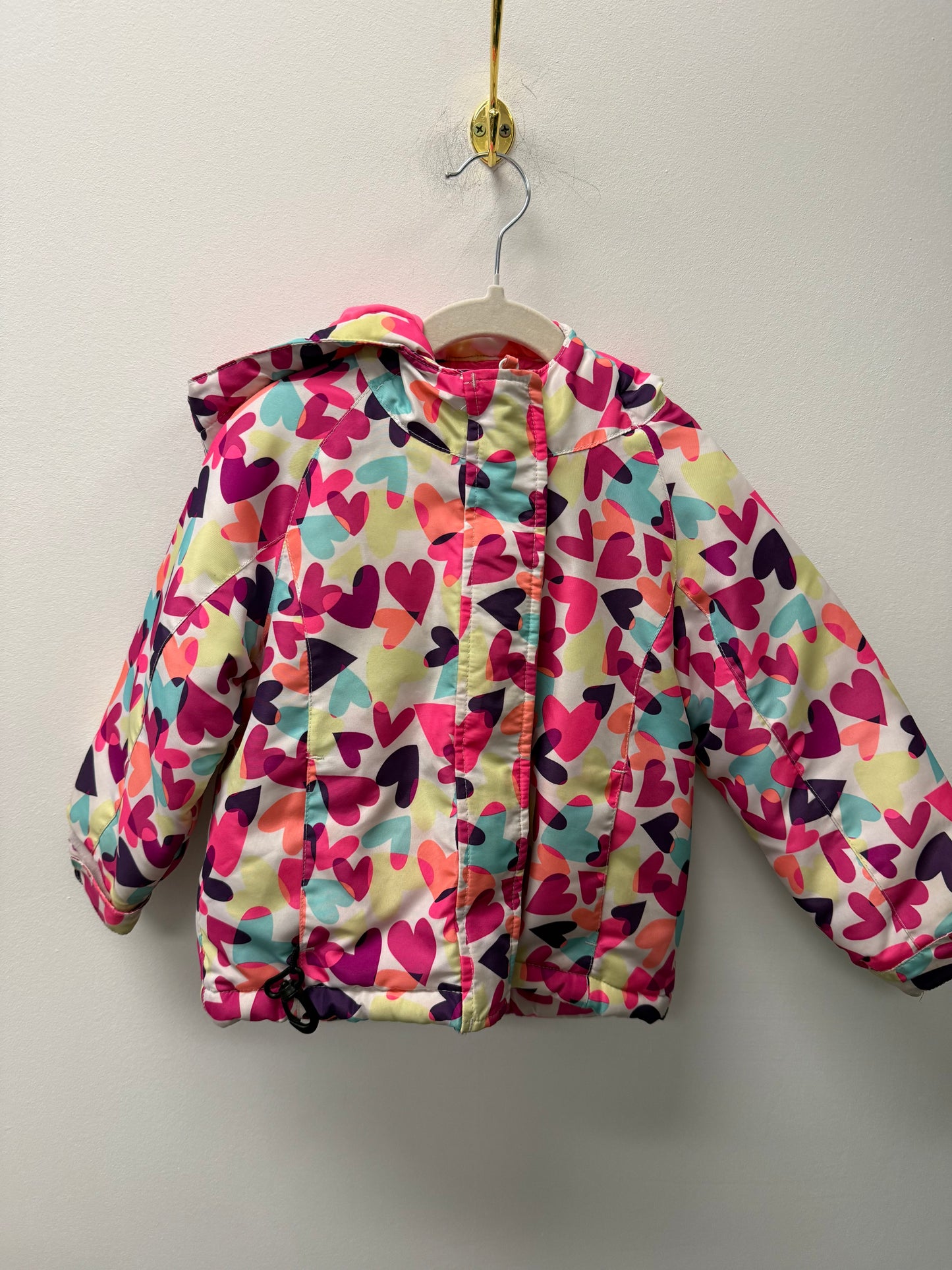 CHILDRENS PLACE HEARTS WINTER COAT SIZE 3T
