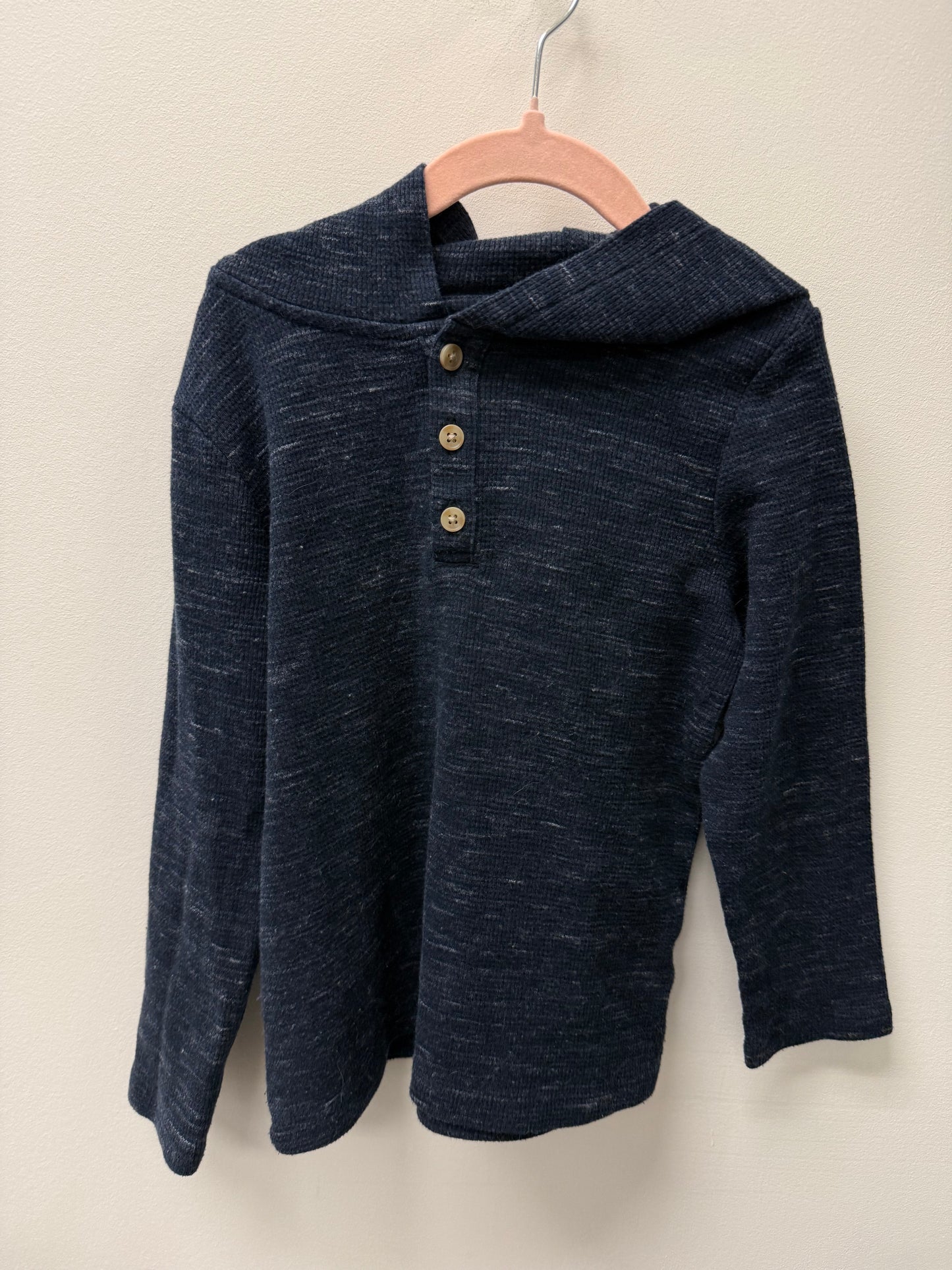ANDY & EVAN WAFFLE KNIT HOODED SHIRT SIZE 6