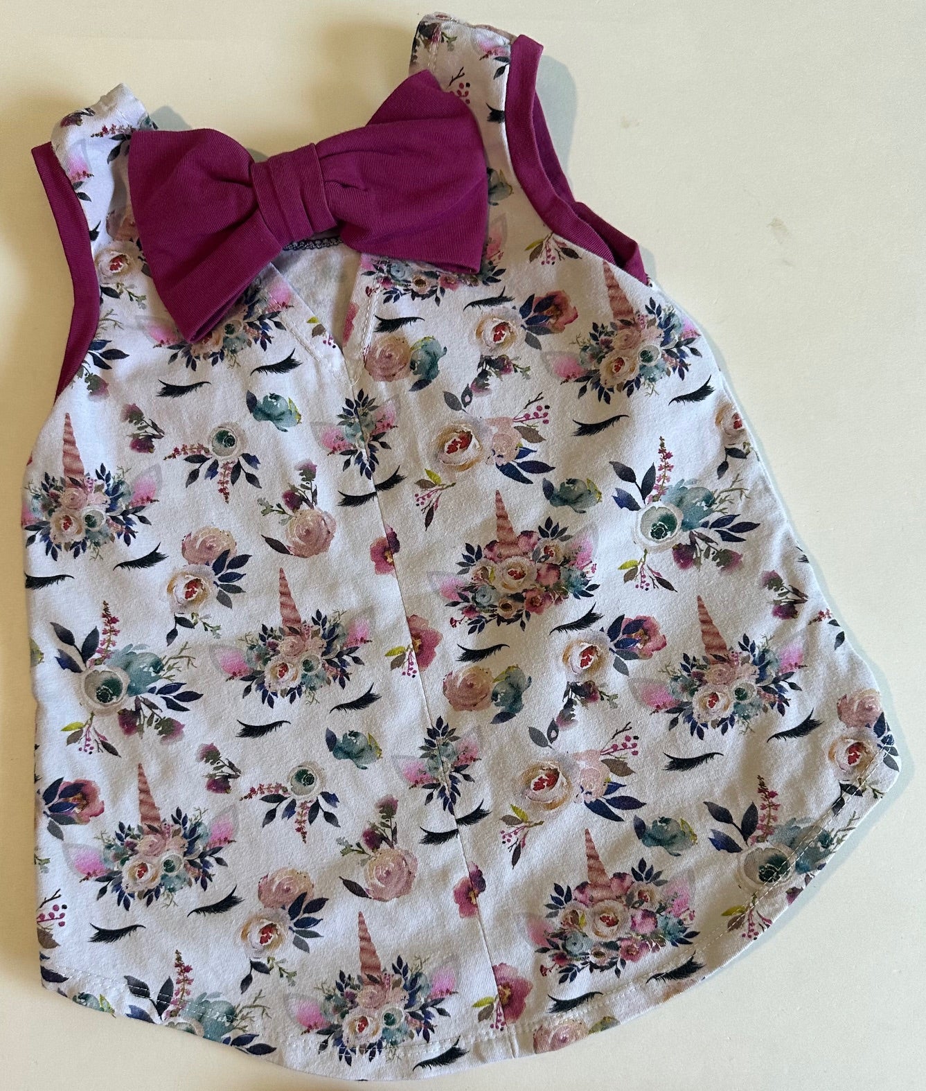 LV Kids, Floral Unicorns Shirt and Shorts Set - 18-24 Months