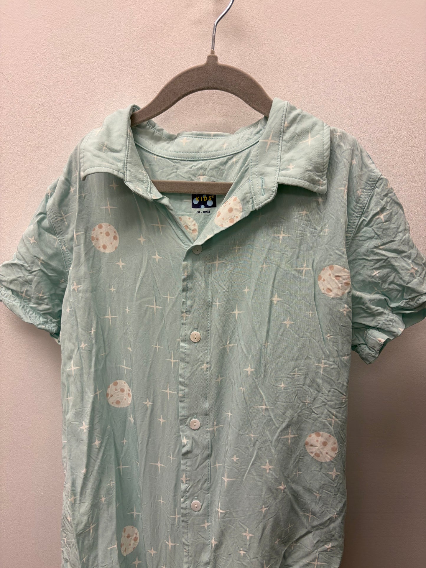 KICKEE PANTS BUTTON UP SIZE 12-14