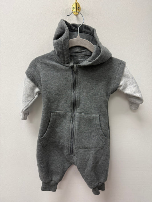 GEORGE GREY HOODED ONE PIECE SIZE 0-3M
