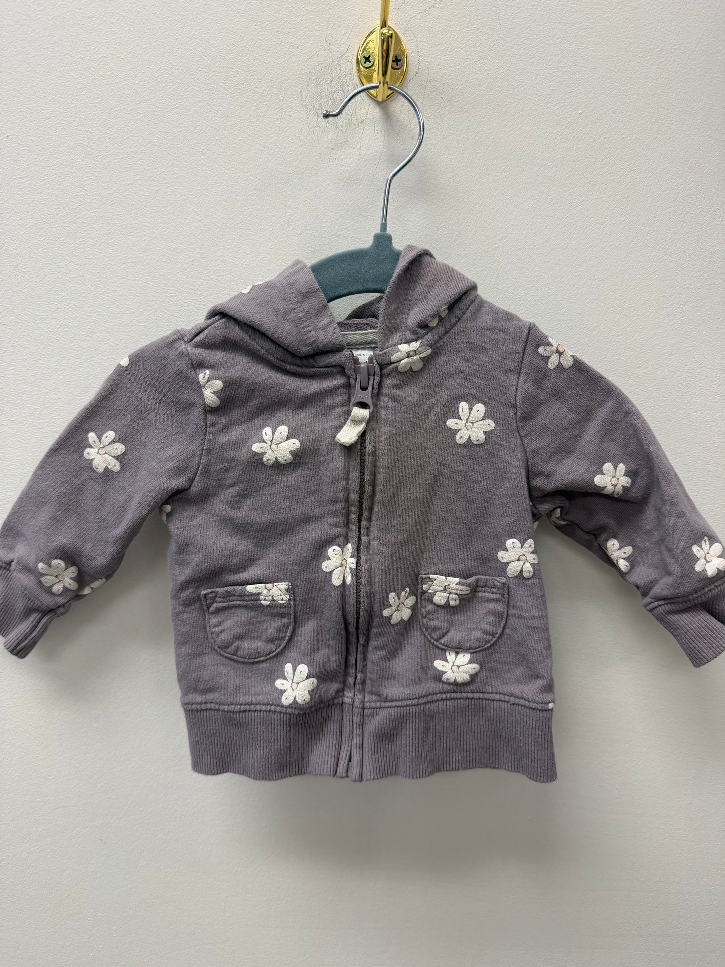 CARTERS PURPLE DAISY SWEATER SIZE 3M
