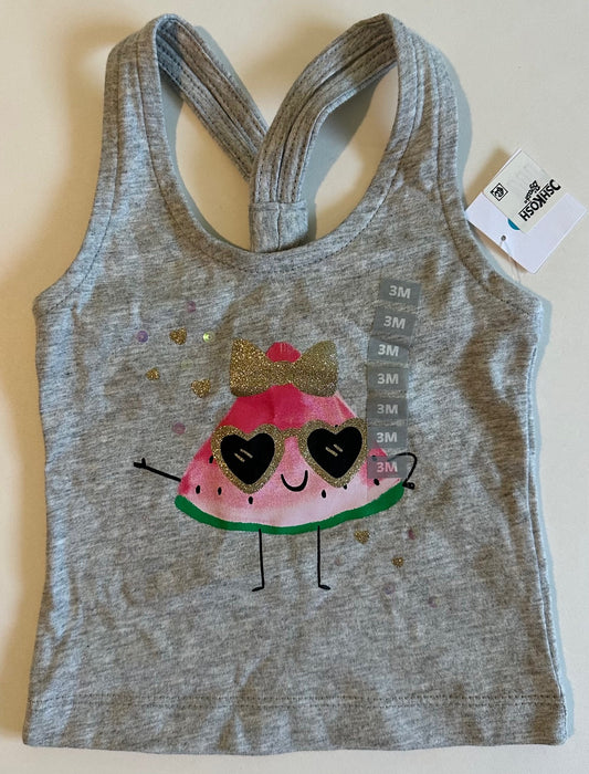 *New* Carter's, Grey Watermelon Tank Top - 3 Months