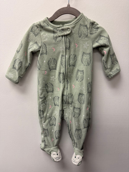 CARTERS FLEECE OWL SLEEPER SIZE 3-6M
