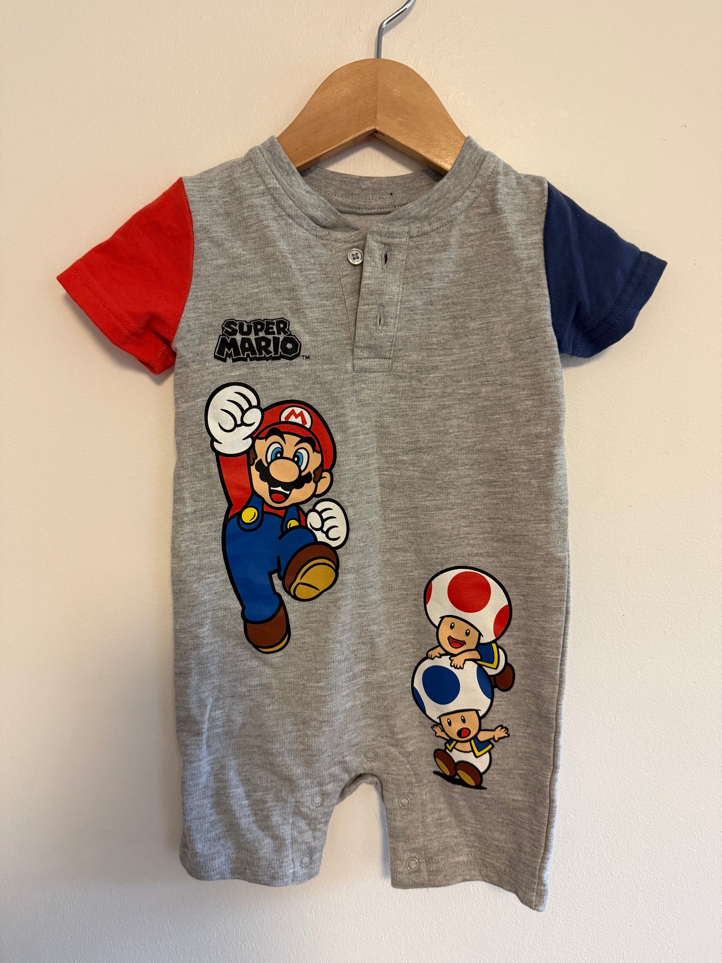 NWOT MARIO ROMPER SIZE 6-12M