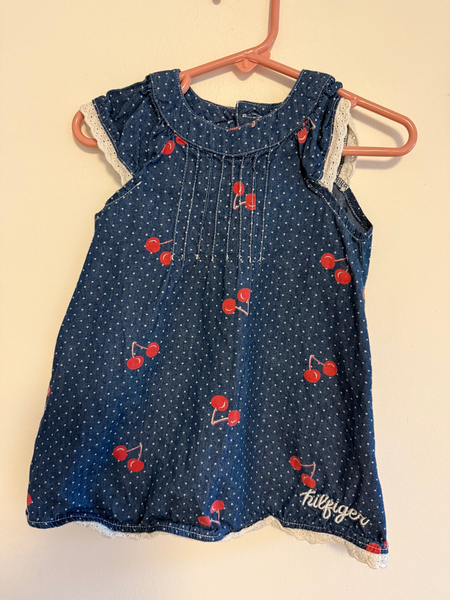 TOMMY HILFIGER CHERRY DRESS SIZE 24M