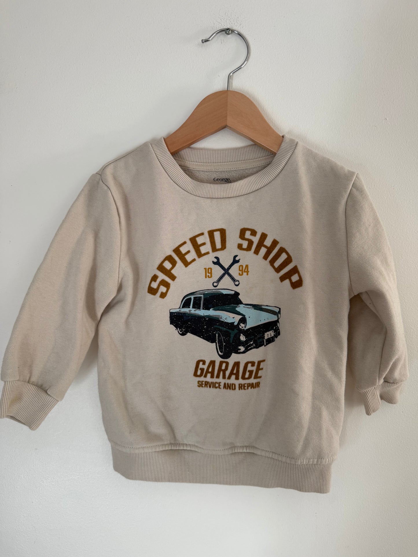 GEORGE "SPEED SHOP" CREW SIZE 2T