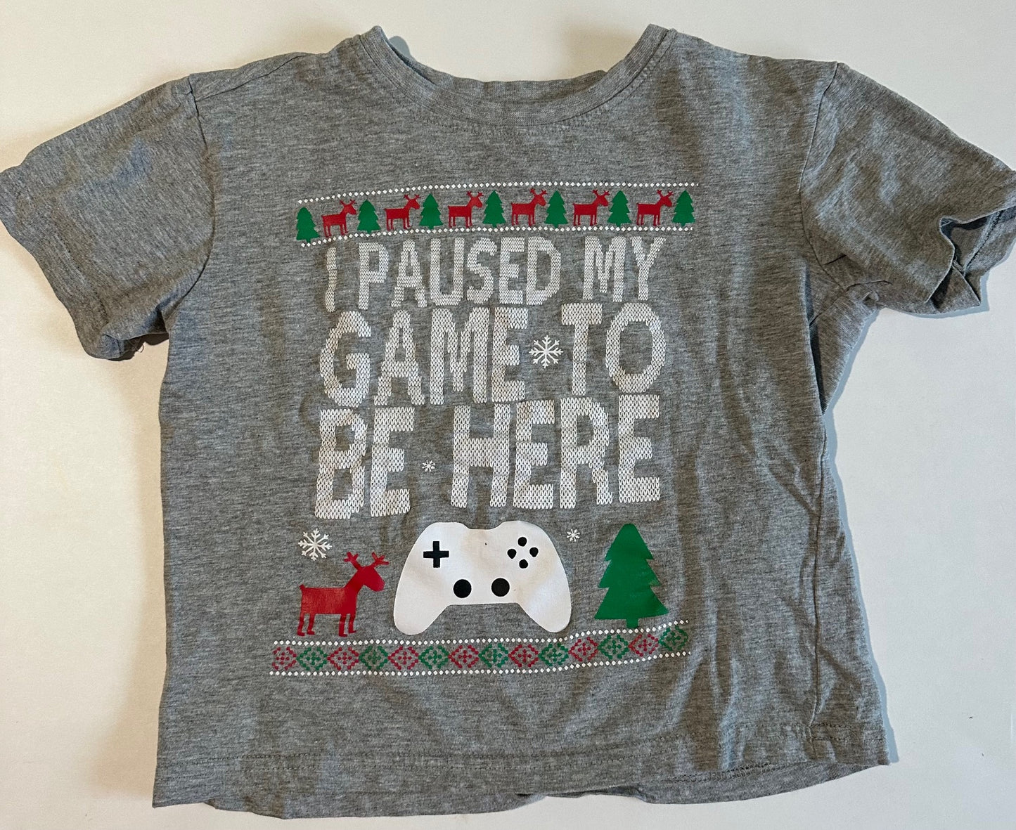 George, Grey "I Paused My Game to be Here" T-Shirt - Size Small (6)