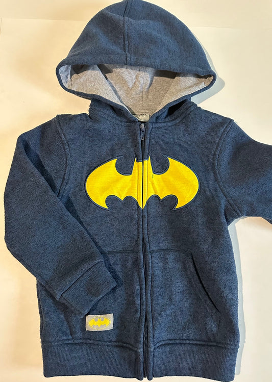 *Play* Batman, Blue Zip-Up Hoodie - Size 6