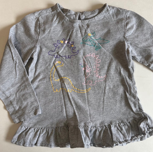 George, Grey Dinosaurs Shirt - Size 4T