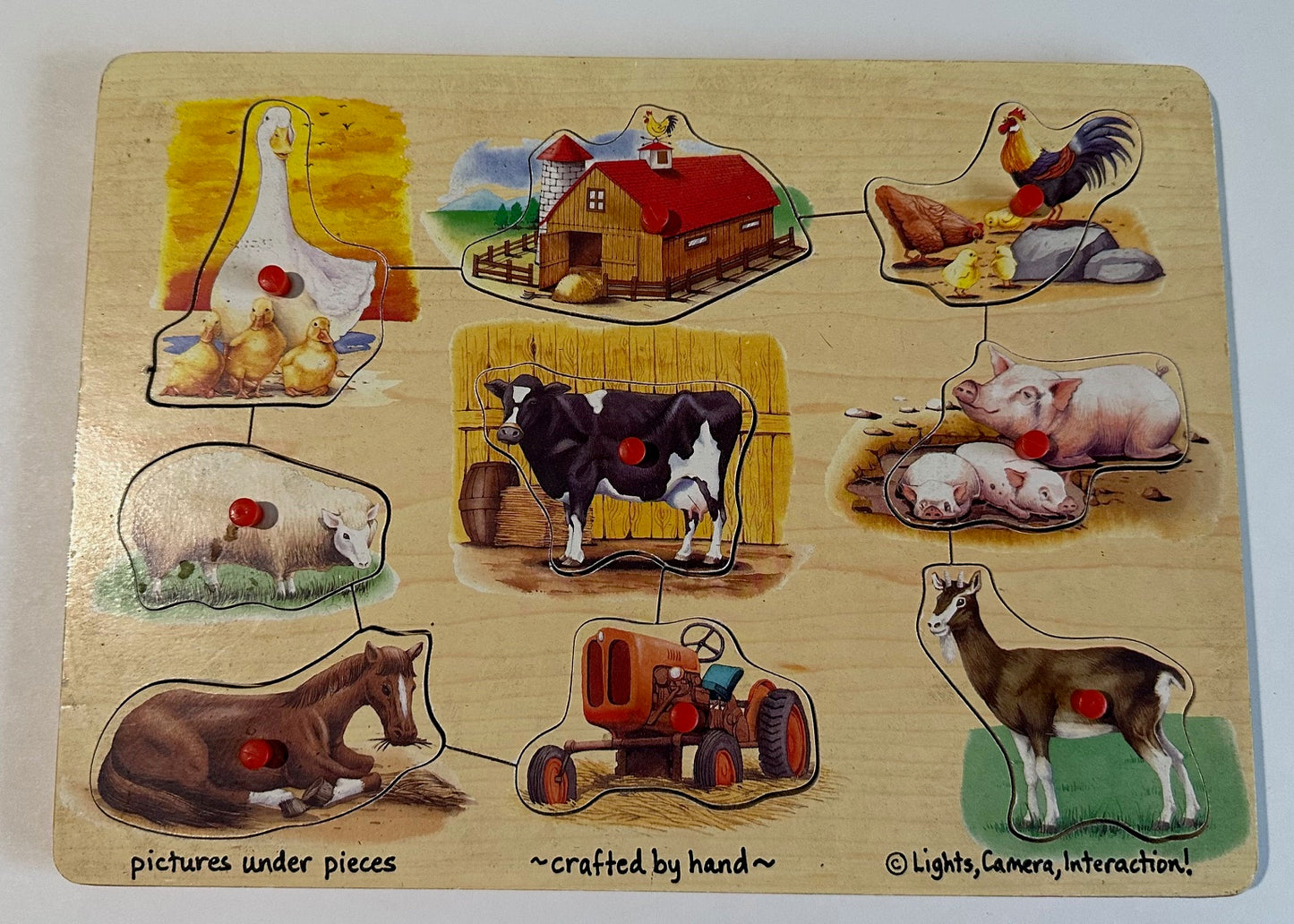 Melissa & Doug, Easy-Grip Animal Peg Puzzle