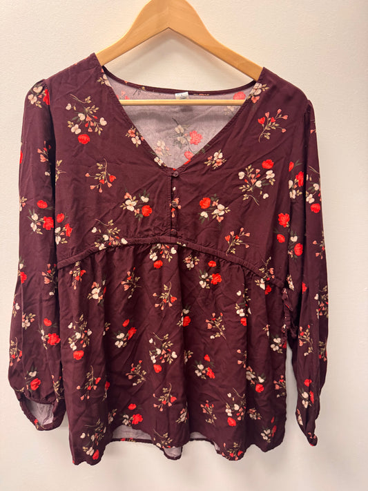 OLD NAVY MATERNITY FLORAL TOP SIZE LARGE