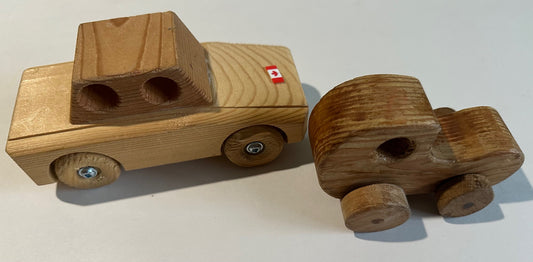 Unknown Brand, 2 Wooden Vehicle Toys