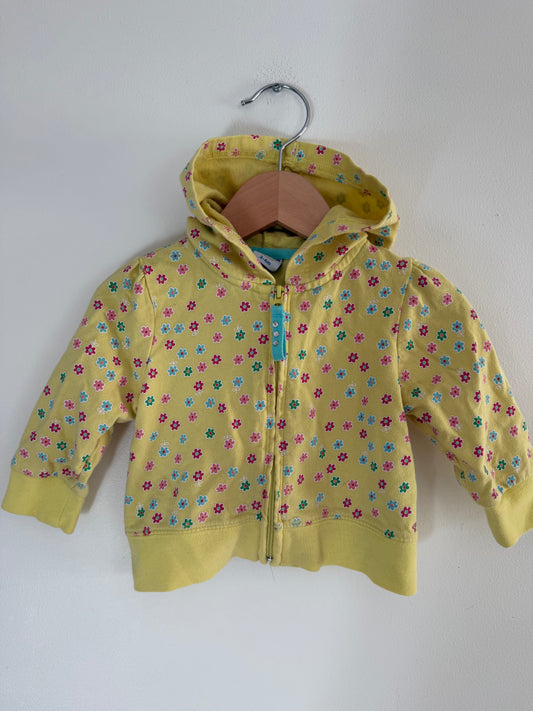PLEASE MUM YELLOW FLORAL SWEATER SIZE 3-6M