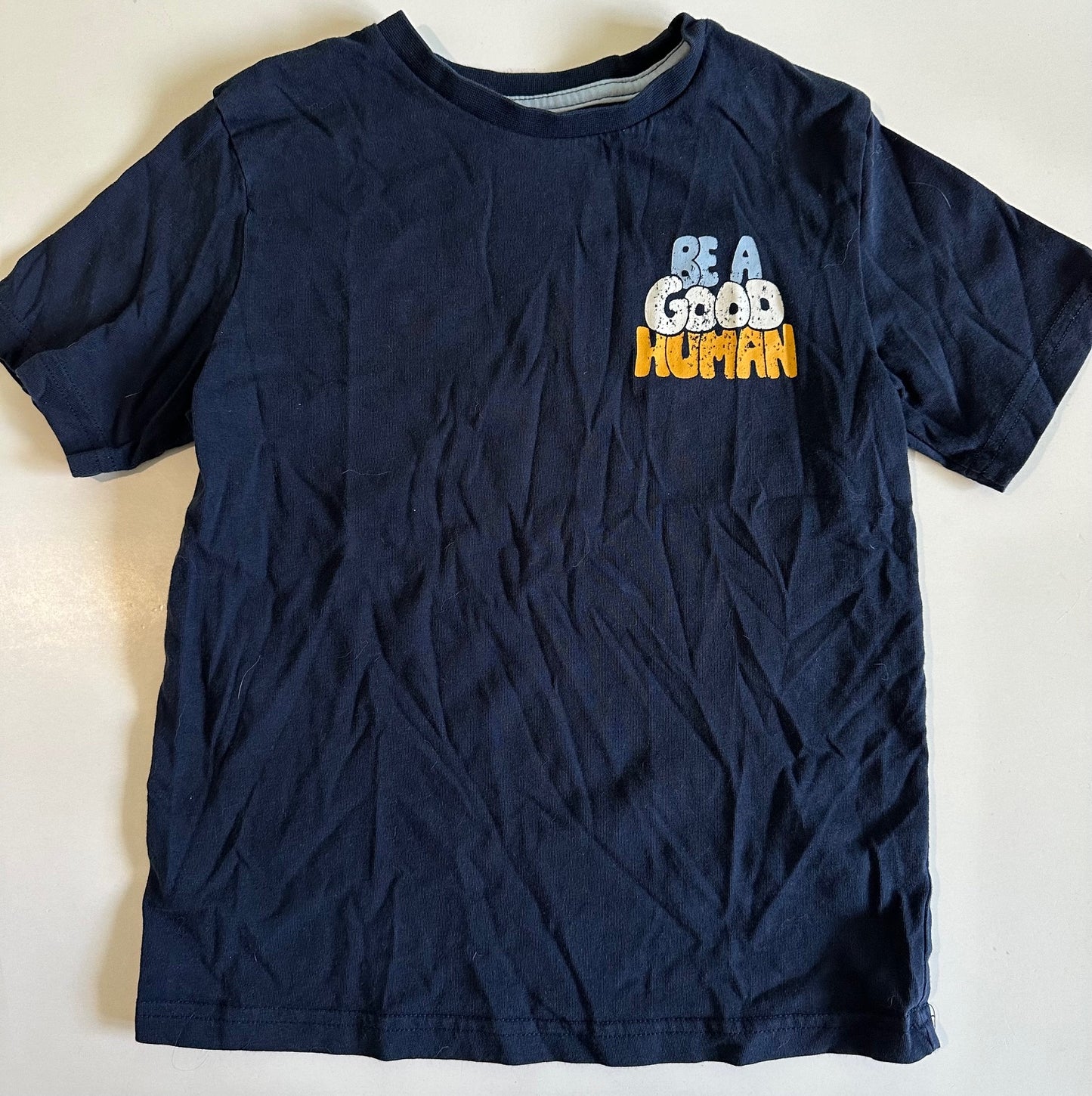 George, Navy Blue "Be a Good Human" T-Shirt - Size Small (6)
