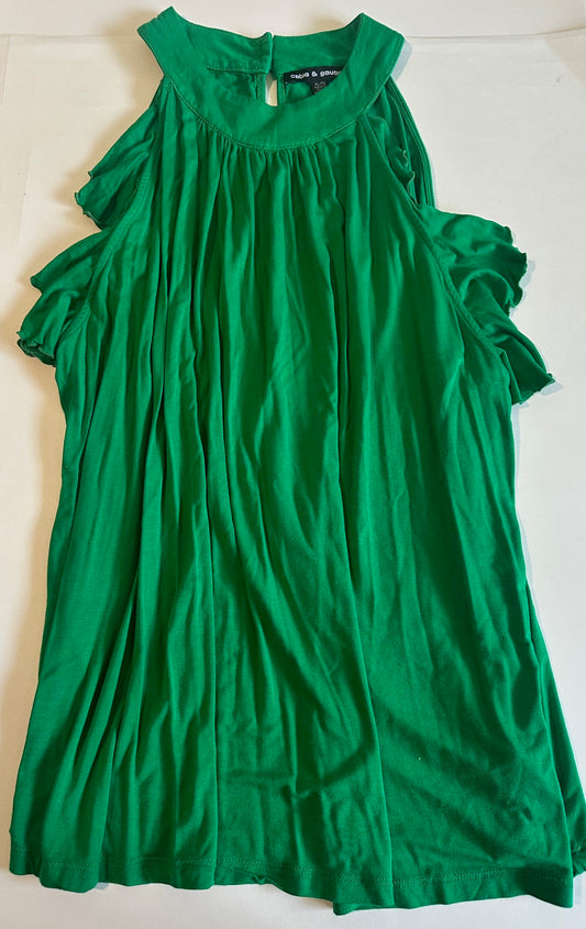 *Adult* Cable & Gauge, Green Sleeveless Top - Size XL