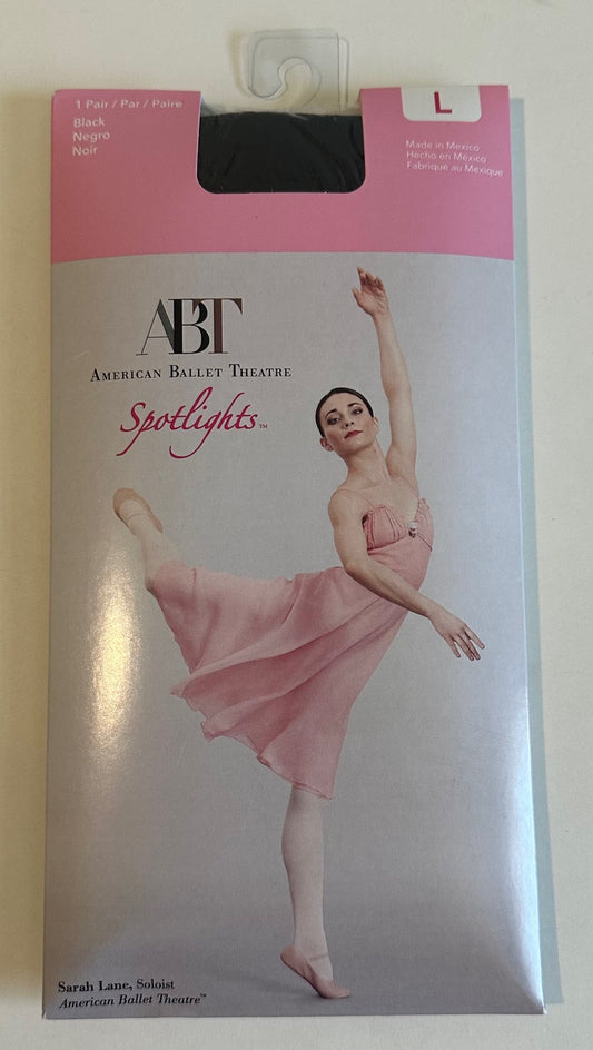 *New* American Ballet Theatre, Black Spotlights Tights - Size Large
