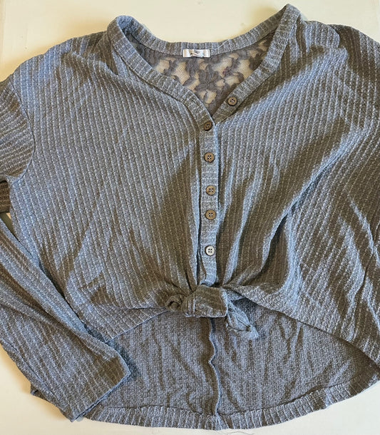 *Adult* Ardene, Grey Twist-Bottom Shirt - Size Small