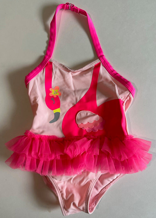 George, Pink Flamingo Bathing Suit with Tutu Skirt - 18-24 Months