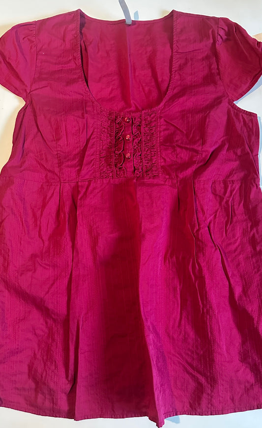 Thyme, Bright Pink Maternity Shirt - Size XL