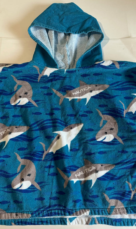 Nautica, Teal Sharks Hooded Towel