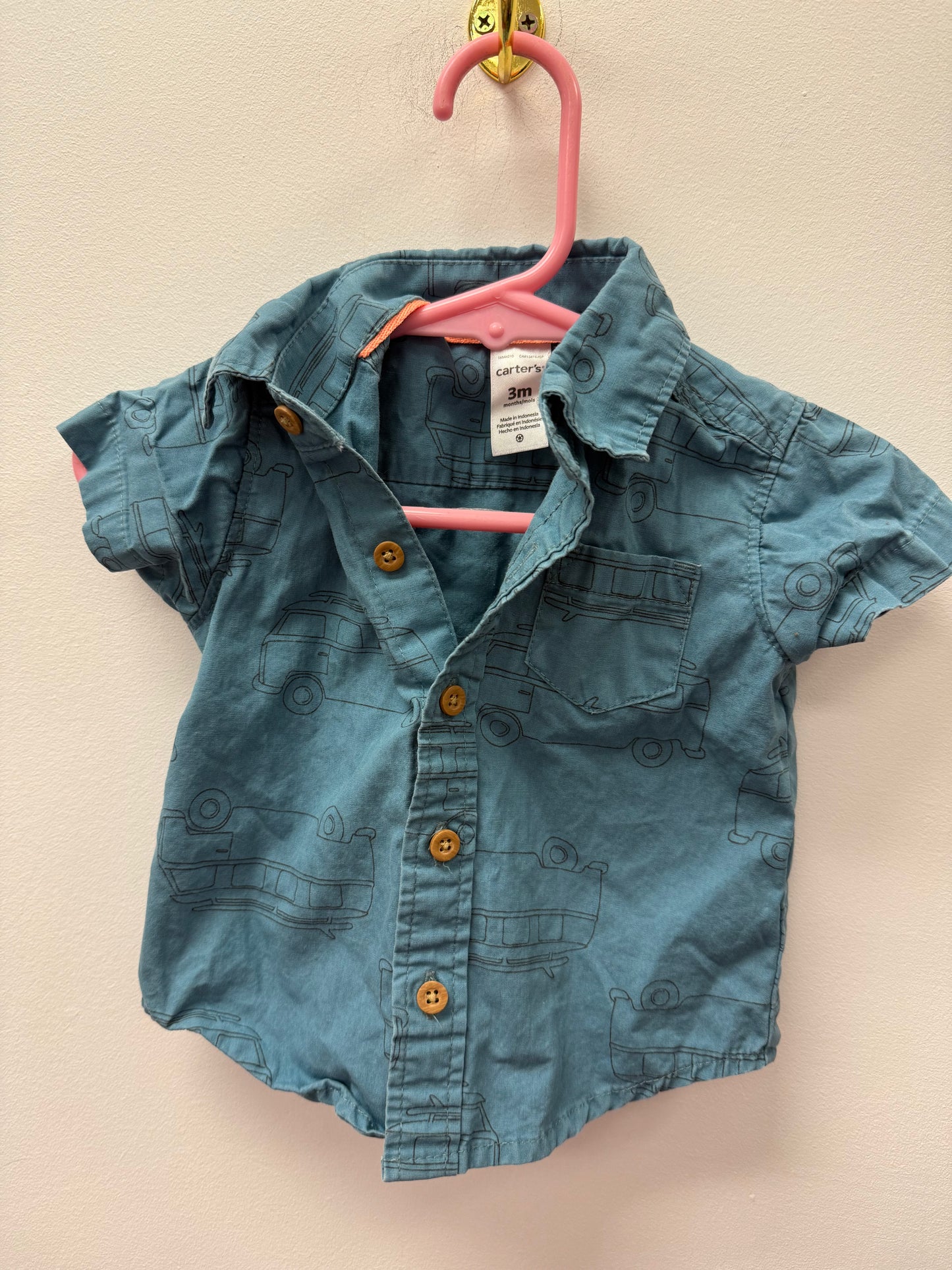 CARTERS SURFER VAN BUTTON UP SIZE 3M
