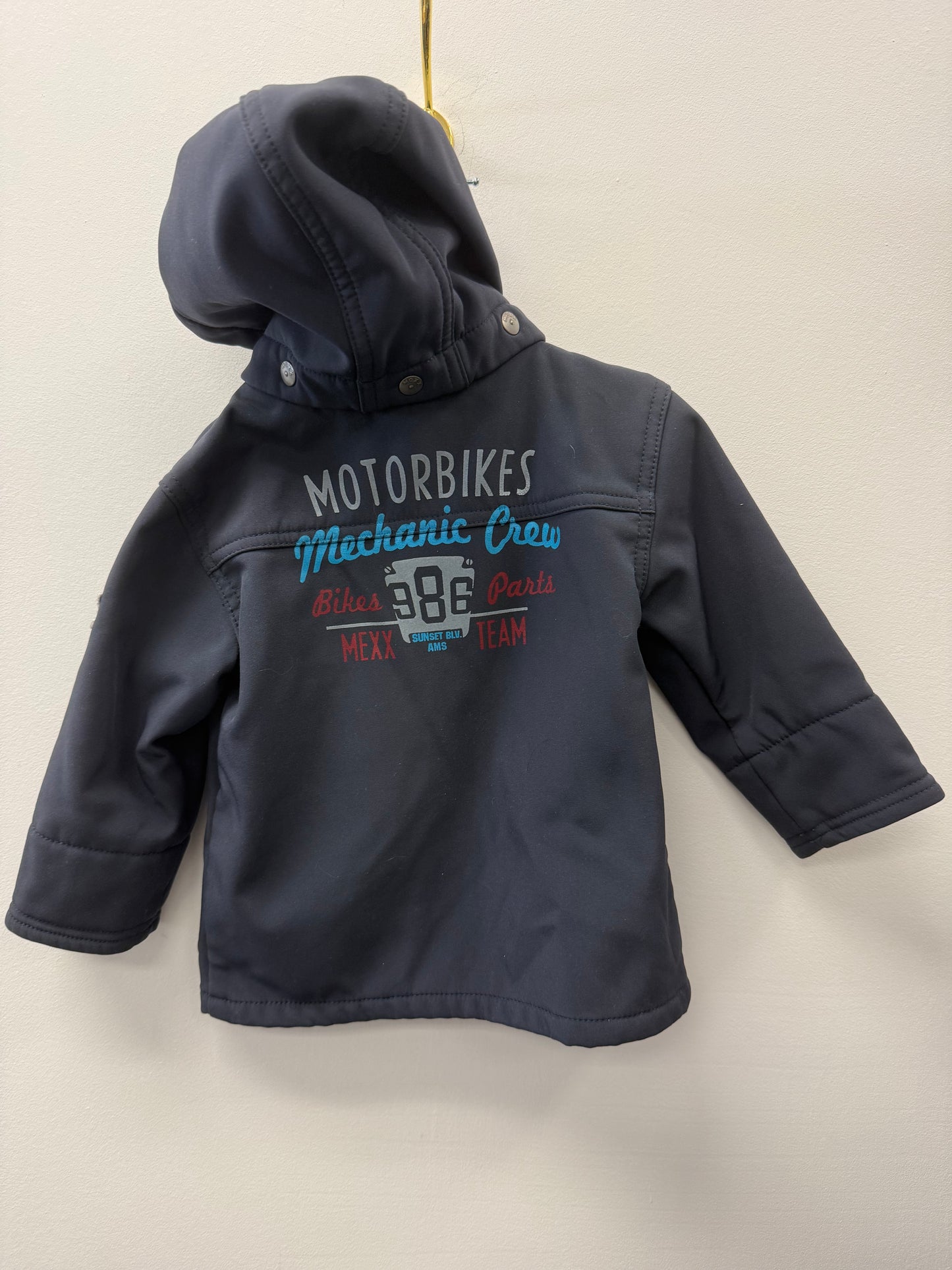 MEXX LINED "MOTORBIKES MECHANIC CREW" JACKET SIZE 12-18M