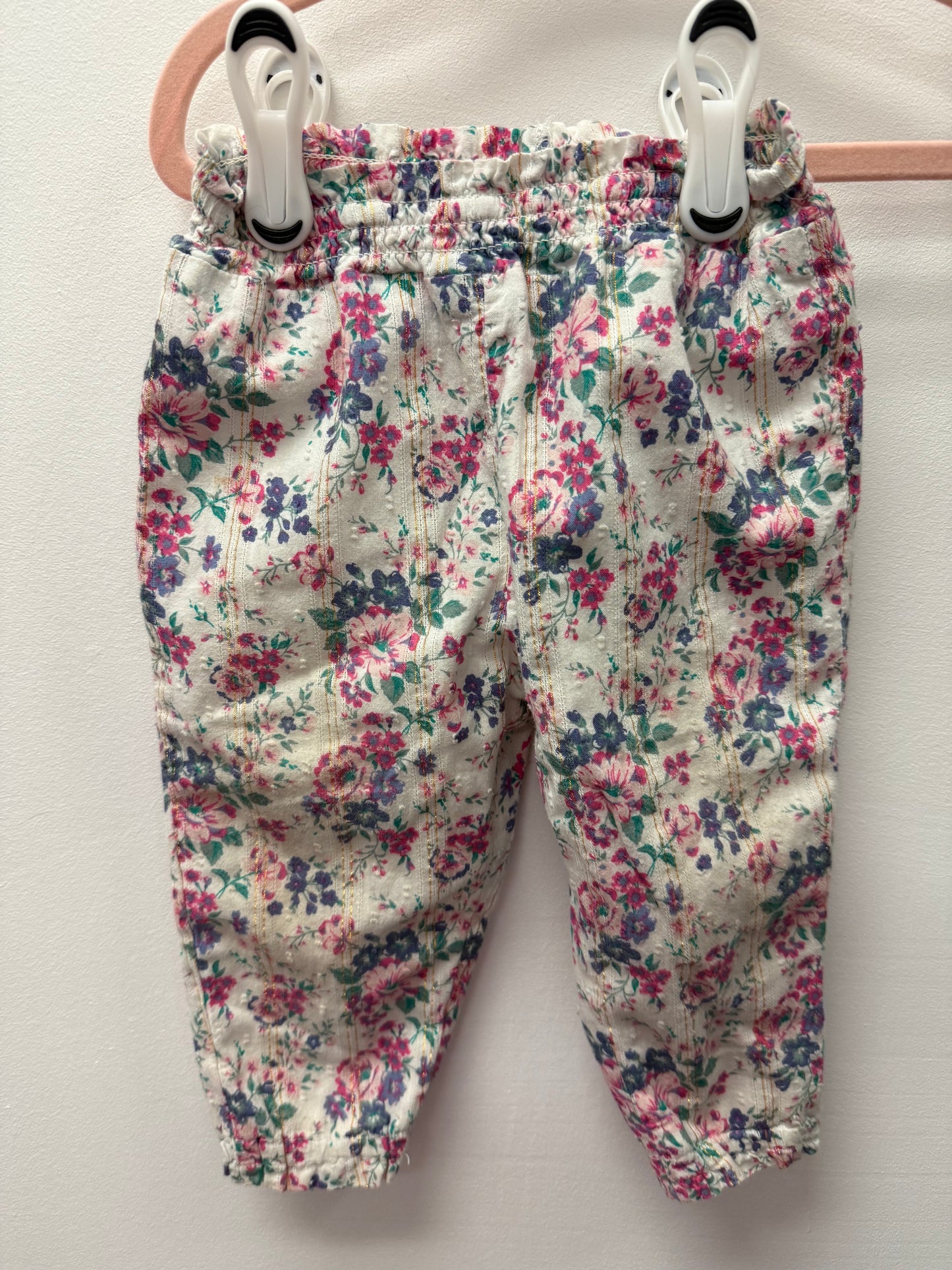 FLORAL PANTS SIZE 6-9M
