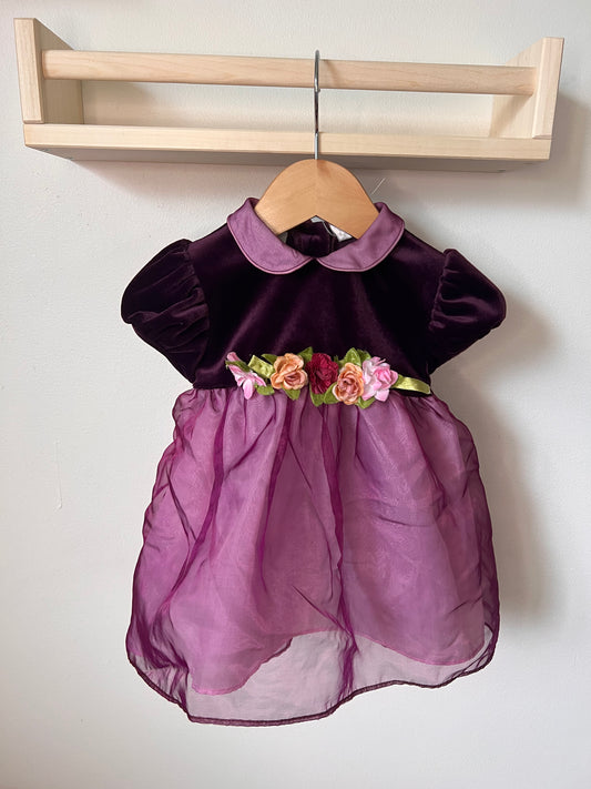 TEDDYS CHOICE PURPLE DRESS 6-12M