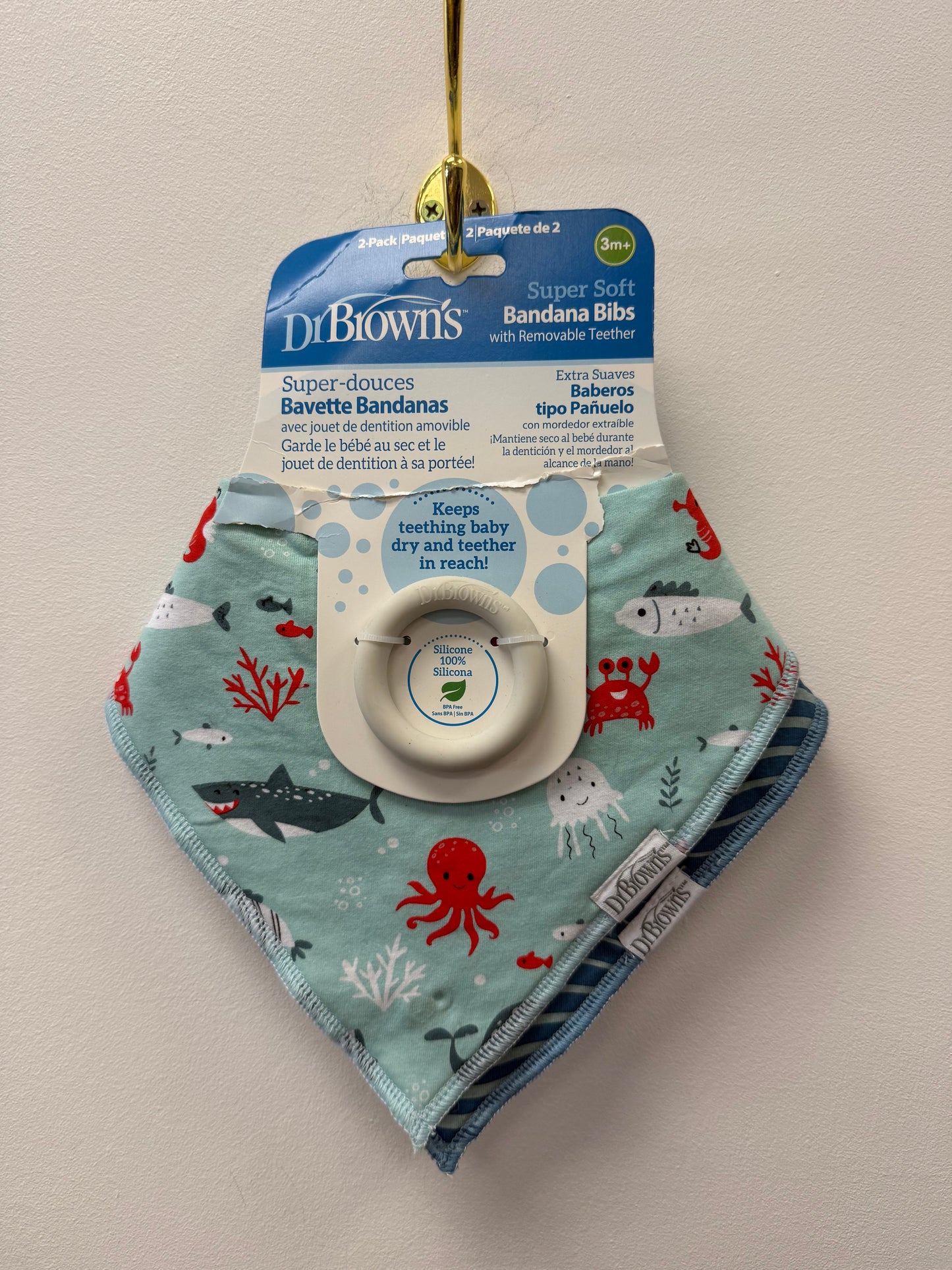 NEW DR BROWNS BIBS & TEETHER