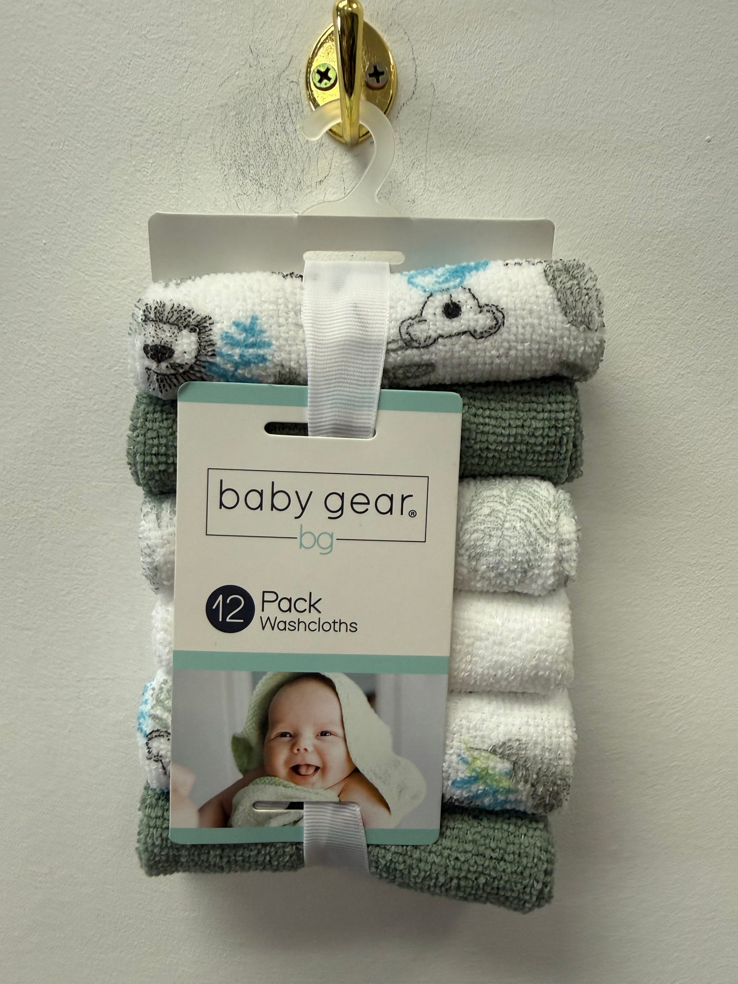 NEW 12 PACK OF BABY GEAR WASH CLOTHS