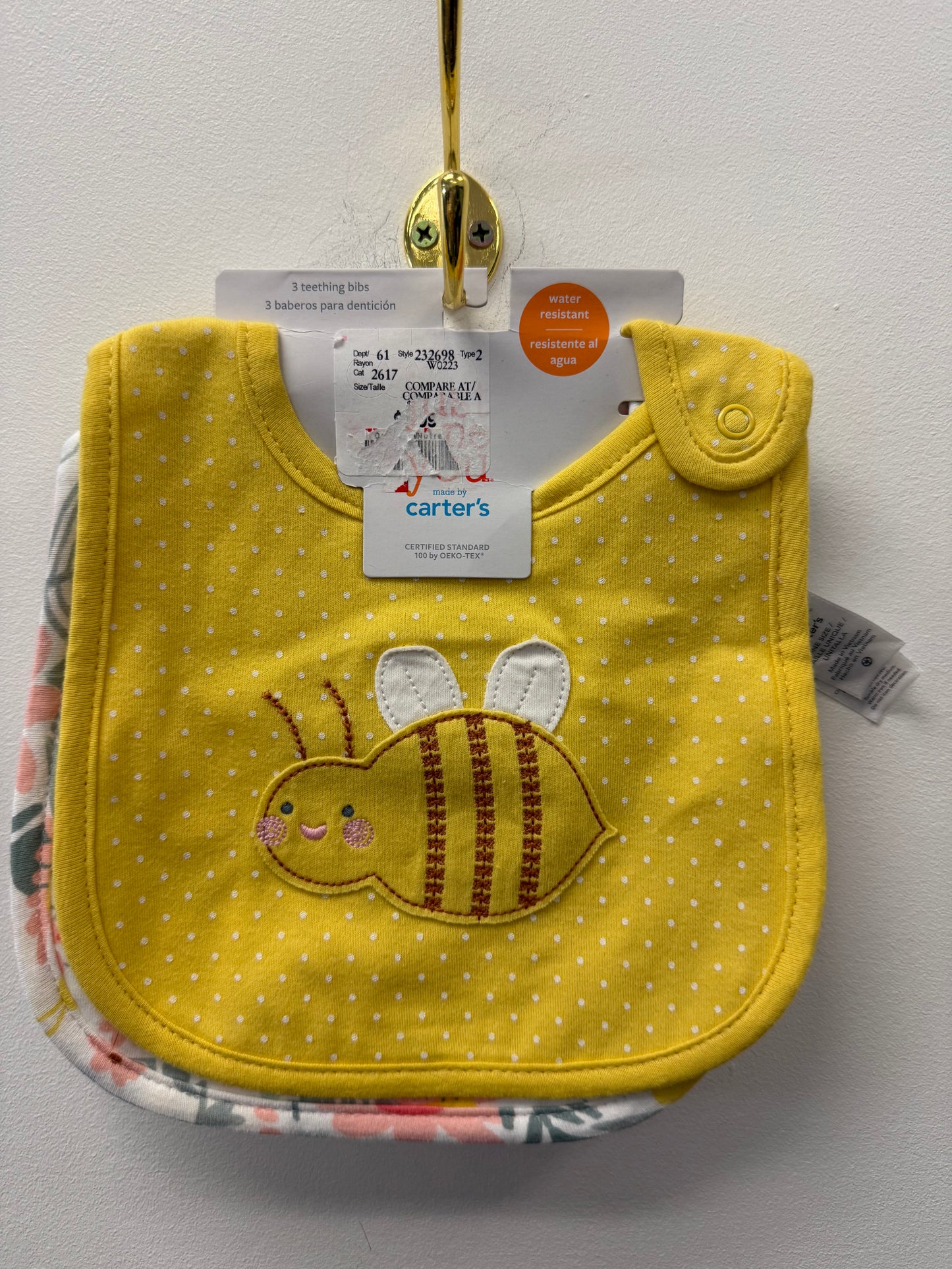 NEW CARTERS 2 PACK OF BIBS