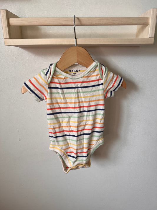 OLD NAVY STRIPPED ONESIE 3-6M