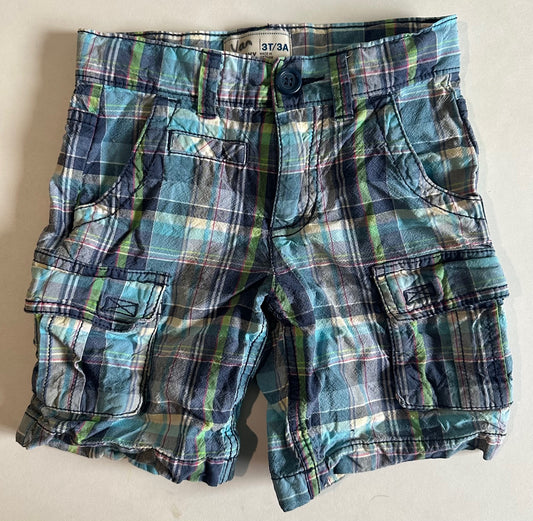 Old Navy, Blue Plaid Shorts - Size 3T